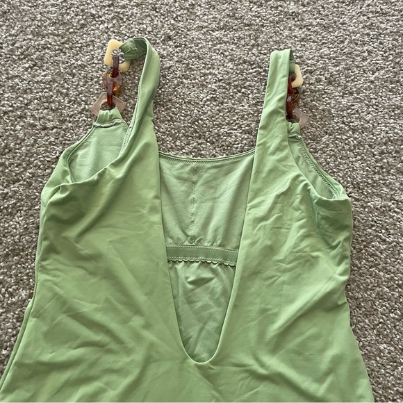 Seafolly Belize scoop one piece swimsuit green 14 boho beach classic modest - Picture 7 of 8